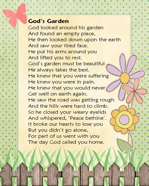 Printable God S Garden Poem